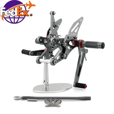 Rearset Rear set Foot pegs For Kawasaki ZX 10R 2006-2007 Gray NEW - Image 1 of 4