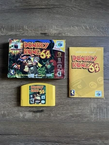 Donkey Kong 64 Nintendo N64 testato CIB completo di manuale spedizione veloce! - Foto 1 di 14