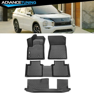 Alfombrilla moldeada en 3D para todo clima para Mitsubishi Outlander 22-25 revestimiento de alfombras TPE Foto 1 de 4