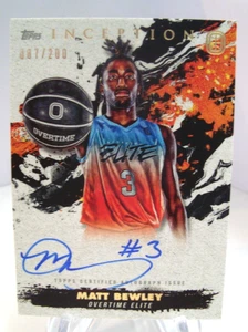 2021-22 Topps Inception OTE Overtime Elite MATT BEWLEY Auto #IA-MB2 /200 - Foto 1 di 2