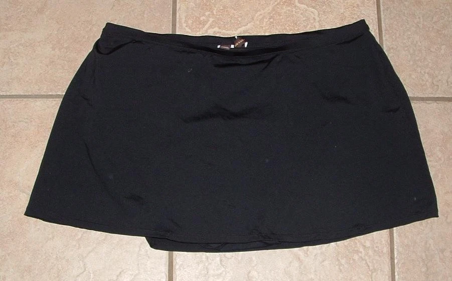 Черный размер 16 пляж бассейн эластичный пояс плавать юбка шорты низы DANA BUCHMAN - Изображение 1 из 4