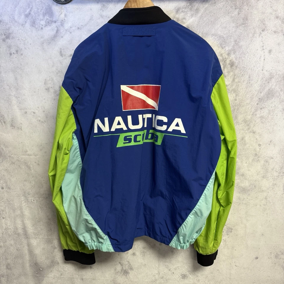 Vintage Nautica Scuba Nylon Jacket 2XL Multicolor Full Zip - Image 1 of 4