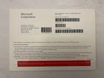 Microsoft Windows 10 Pro - FQC-08930 (64-bit, OEM DVD) - Image 1 of 2