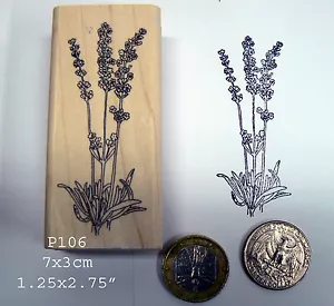 Estampilla de goma más grande de flores de lavanda P106 - Imagen 1 de 2