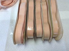 10 Yards 1" Pink French Antique Vintage 100% Rayon Velvet Ribbon