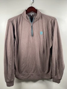 Peter Millar Cotton 1/4 Zip Pullover Sweater Men’s Size M | Blue Club Insignia - Picture 1 of 10