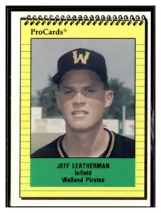 Jeff Leatherman 1991 ProCards #3580 Welland Pirates - Picture 1 of 2