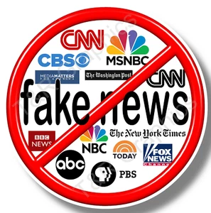 Fake News Vinyl Decal Sticker 2020 Virus, Trump, CNN, NBC, car Truck Window USA - Picture 1 of 2