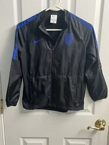 US Soccer Jacket Youth Medium Full Zip USMNT Nike Soccer Windbreaker Black Camo - Picture 1 of 10