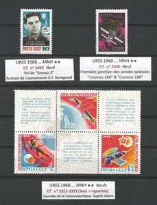 URSS 1968 - ESPACIO/ESPACIO/КОСМОС/ESPACIO - Lote de estampillas montadas sin montar o nunca montadas ** - Imagen 1 de 1