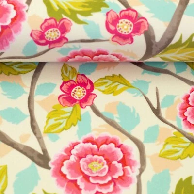 Samt Boho Velvet Blütenzweige, naturweiß - Bild 1 von 2