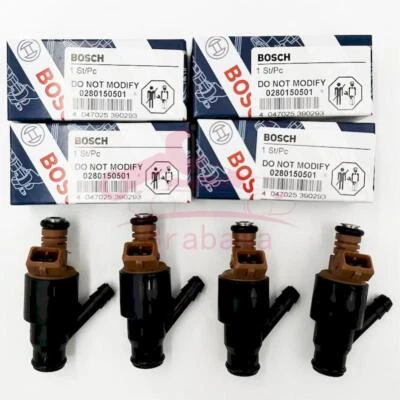 4pcs OEM Bosch Fuel Injectors 0280150501 Fits 1994-99 BMW 318i 318ti 318is Z3 l4 - Изображение 1 из 4