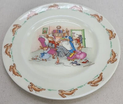 Royal Doulton Bunnykins Plate (England) Barbara Vernon Signed - Image 1 of 3