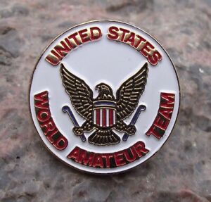 US USA World Amateur Team Golf Club Member Eagle Clubs Logo Pin Badge