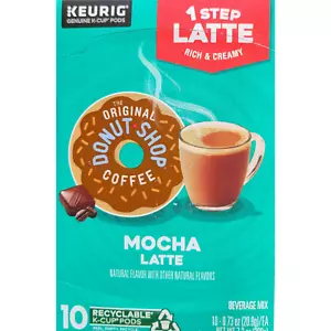 Mocha One Step Latte The Original Donut Shop KCup Coffee 10ct Box 1 Step Keurig - Picture 1 of 5