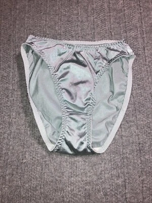 Bragas vintage azul helado piel satinada segunda brillante corte alto Sissy Lilly Of France S Foto 1 de 4