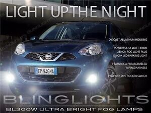 Xenon Halogen Fog Lamps Driving Light Kit for 2014-2016 Nissan March K13c
