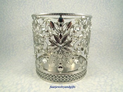 Candelabro Bath & Body Works PLATA COPOS DE NIEVE CON GEMAS 3 mechas - NUEVO Foto 1 de 2