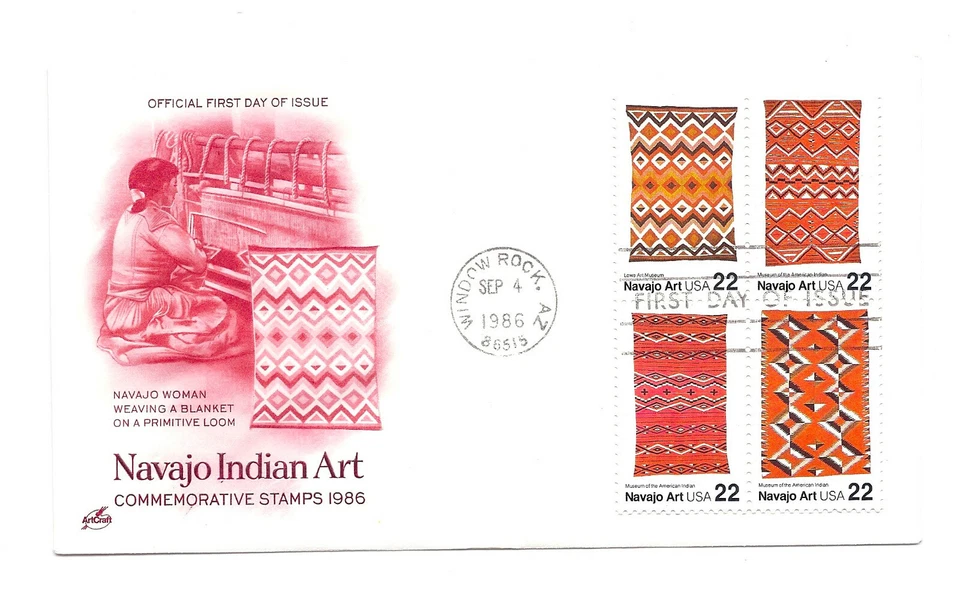 2235-38 Navajo Art, block of 4, ArtCraft FDC - Image 1 of 1