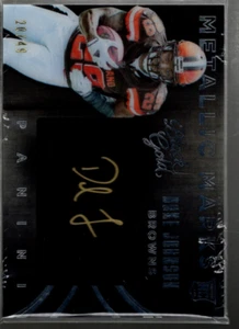 B4813- 2015 Panini Black Metallic Marks White Gold #MMDU Duke Johnson Auto /49 - Picture 1 of 2