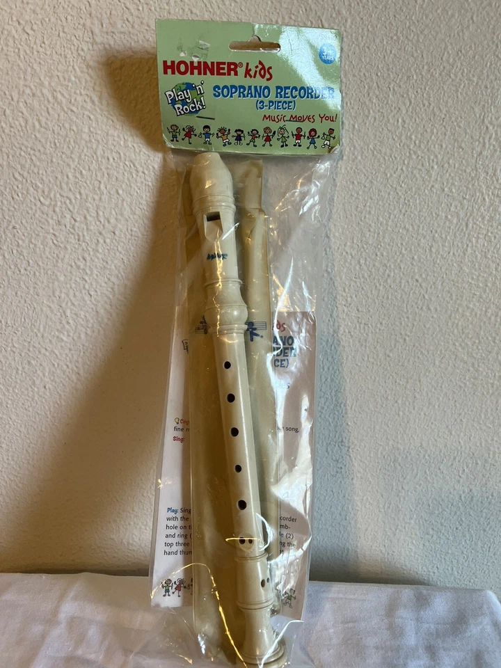 Hohner Kids Play N Rock - S9319 - Soprano Recorder (3 Piece) New Sealed - Image 1 of 4