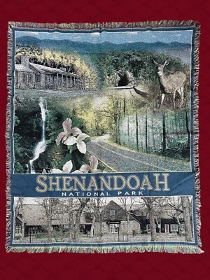 Manta tejida del Parque Nacional Shenandoah - 52”x64”, EE. UU., escena natural Foto 1 de 4