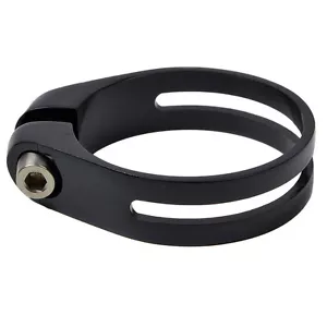 OMNI Racer WORLDS LIGHTEST RACE-Lite Alloy Seatpost Clamp 10 Grams! 34.9mm BLACK - Picture 1 of 7