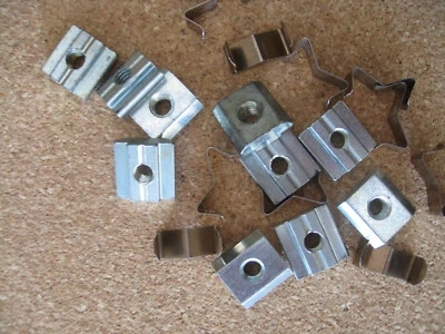 10x Nutenstein M6 Gleitstein m. Feder f.  Positionierhilfe f Bosch Rexroth Nut 8 - Bild 1 von 2