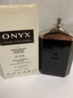 AZZARO ONYX Eau De Toilette Spray Para Hombres 3.4 Fl OZ 100 ML Nuevo Probador Sin Tapa Foto 1 de 2