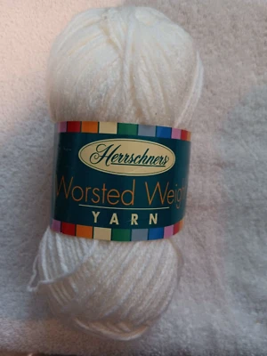Herrschners Worsted Yarn, White, 100% Acrylic, 3.5oz skein - Image 1 of 3