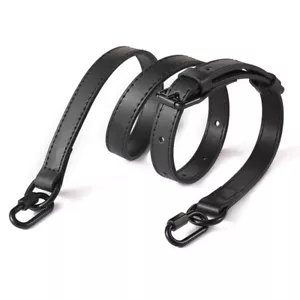 70-90cm Black Genuine Leather Shoulder Crossbody Replacement Handle Bag Strap - Picture 1 of 4