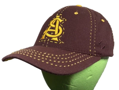 Arizona State Sun Devils Hat Cap Maroon Zephyr Fitted Sz M/L NCAA Football Adult - Image 1 of 4