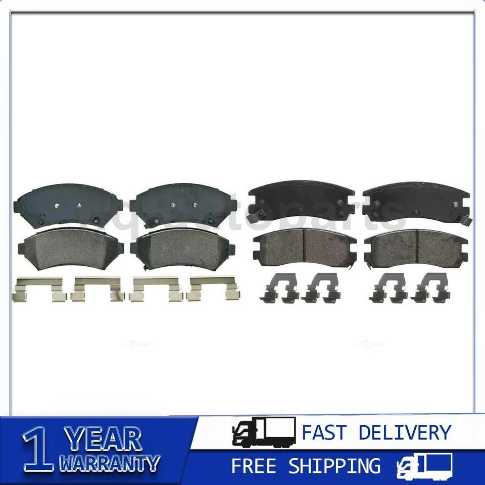 Front Rear Brake Pads For Pontiac Bonneville 2005 2004 2003 2002 2001 2000 Foto 1 de 4