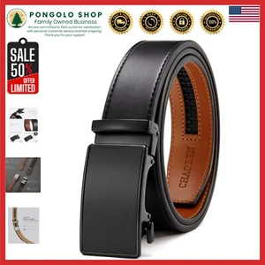 Effortless Style Adjustable Leather Belt with Scratch-Resistant Buckle - 32-38" - Picture 1 of 9