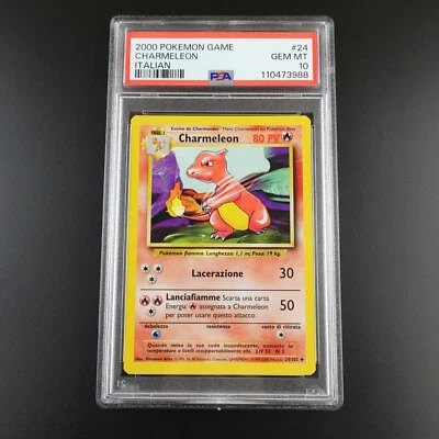 PSA 10 Charmeleon 24/102 ITALIAN Base Set 1999-2000 Non Holo Pokemon Card - Image 1 of 3