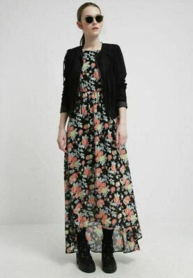 Maxi Vestido Tom Tailor Denim Jurk Estampado Floral Manga Larga Resort XS NUEVO 233759 Foto 1 de 4