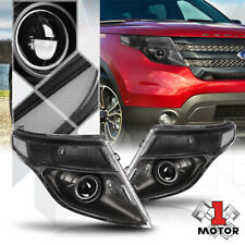 Black Housing Projector Headlight Clear Signal Reflector for 11-15 Ford Explorer
