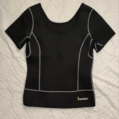 Junlan Sauna Top Mujer Talla M Neopreno Negro Pullover Manga Corta Blanco Surge Foto 1 de 4