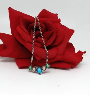 Collar Carolyn Pollack RARA Piedras Preciosas 16 - 18" 6.33g RESCATE GATO Foto 1 de 2