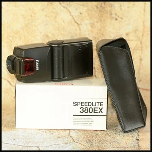 Canon EOS Speedlite 380EX Digital SLR Flashhgun + FREE Case / Pouch / Batteries - Picture 1 of 3
