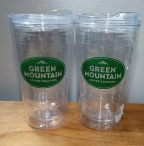 Green Mountain Coffee Roasters Clear Tumbler BPA Free 2X - Picture 1 of 2