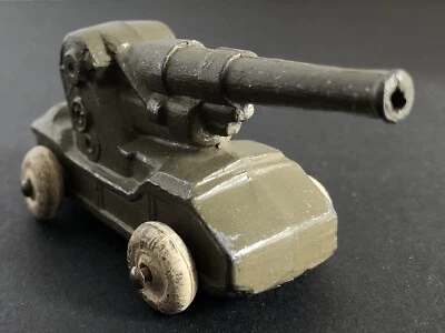Vintage Barclay or Manoil Toy Wheeled Artillery Cannon, Field Cannon - Image 1 of 4