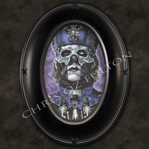 Ghost BC Band Papa Perpetua 5 gerahmter Kunstdruck signiert vom Künstler Chris Oz Fulton - Bild 1 von 2