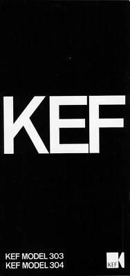Altavoces KEF c1979 Modelo 303 304 Distribuidor Folleto Altavoz Kent Inglaterra De Colección Foto 1 de 3