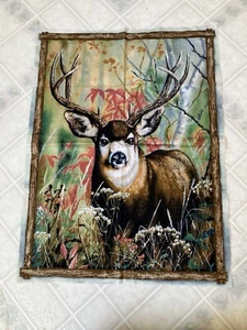 Beautiful Buck Deer Fabric Panel Pillow Cover 17.5 X 23.25 new Brown Green - Picture 1 of 4
