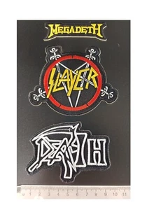 Patches-Set Heavy Metal 2  3er Set  (Megadeth  Slayer  Death) Patch Aufnäher - Bild 1 von 1