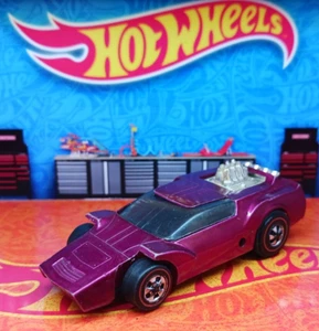 VINTAGE RARE MATTEL HOT WHEELS REDLINE MAGENTA SIZZLERS BACKFIRE - WORKS - Picture 1 of 7