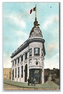 Banca Popolare Italiana Italian Popular Bank San Francisco CA DB Postcard W5 - Picture 1 of 2