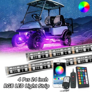 4X RGB LED Golf Cart Underglow Accent Neon Lighting Kit for EZGO Yamaha Club Car - Picture 1 of 12