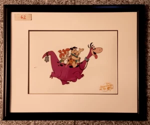 Lt'd Edition Hanna-Barbera Orig Serigraph Cel Flinstones Family & Dino Framed - Picture 1 of 2